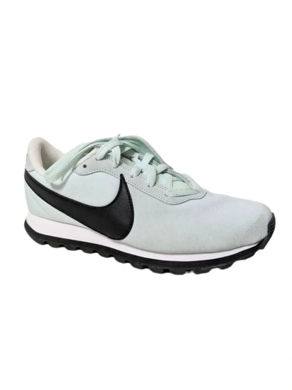 NIKE Women's Pre-Love O.X. A03166 Fiberglass Mint Suede Swoosh Sneakers 8